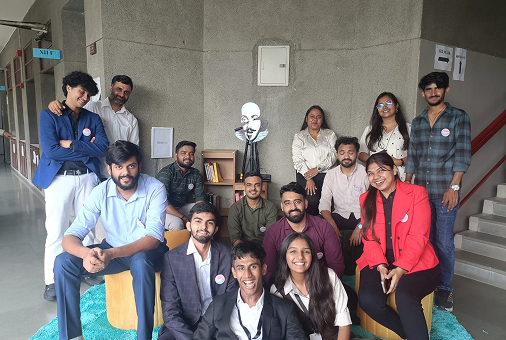 GroBro AI debate event with students and educators in Ahmedabad