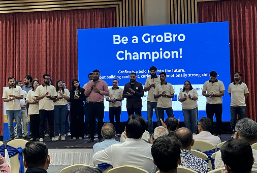 GroBro presenting flagship AI debate at Rotary Club of Rajkot Midtown